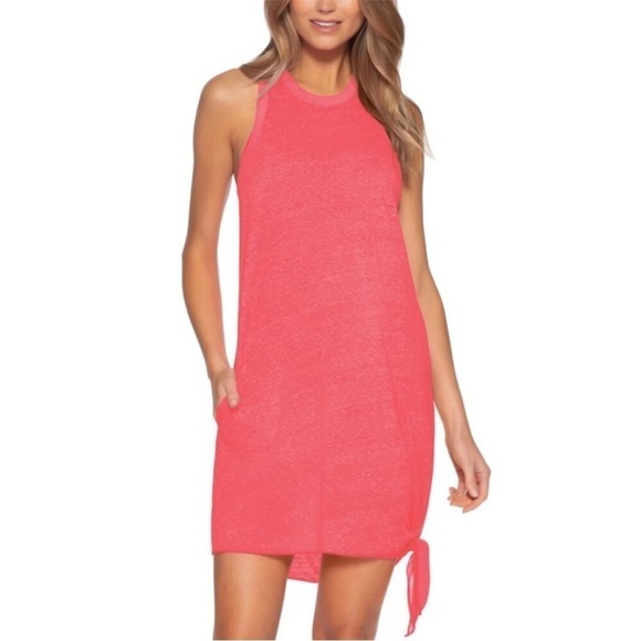 Becca Swimwear Beach Date High Women's Beach Dated Side-Tie Cover-Up Dress - Picture 1 of 11
